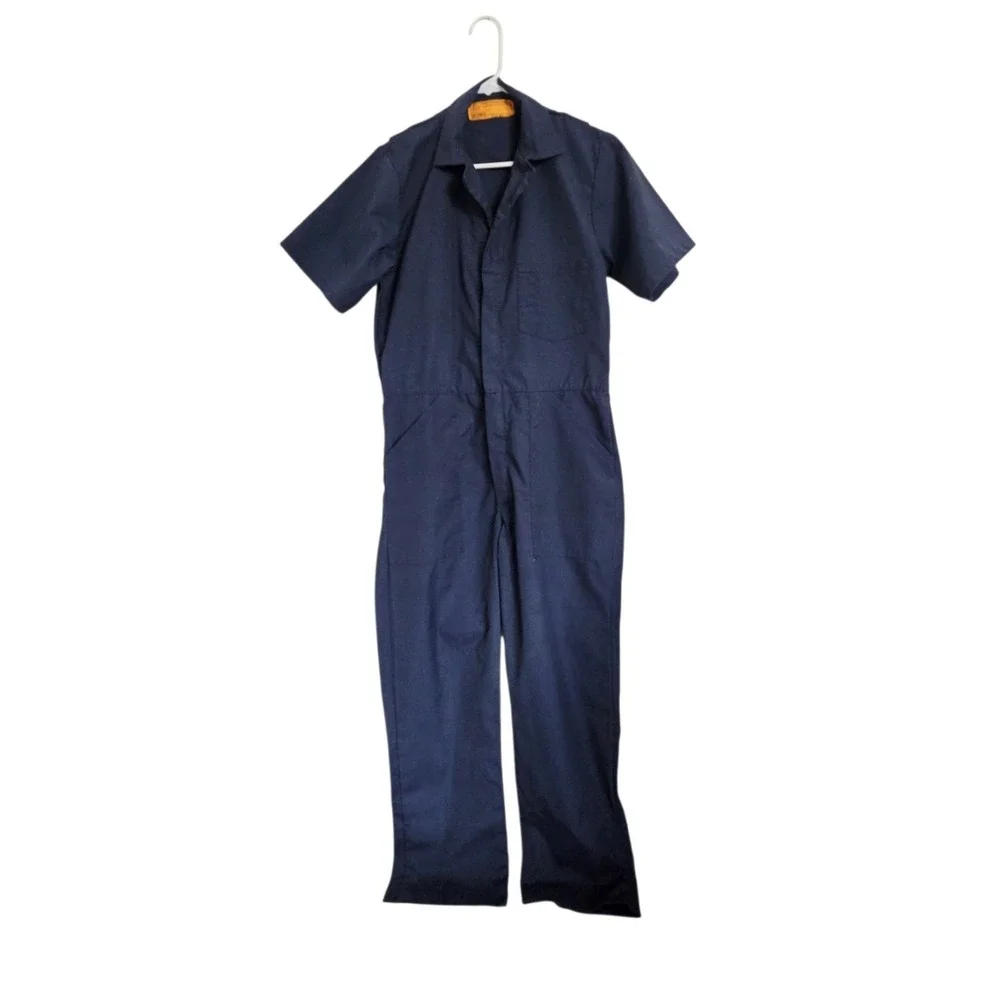 VTG Engineered Work Garments Mens M Navy USA Union Mechanic Coverall Uniform